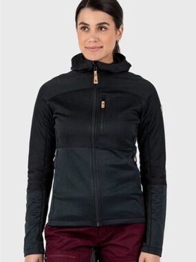 ~NWOT Fjallraven Black Abisko Trail Fleece Hoodie Jacket Women's Medium~